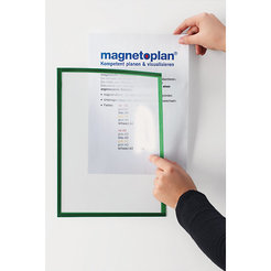 magnetoplan® magnetofix-Sichtfenster - Format DIN A4, VE 5 Stk - Rahmen grün