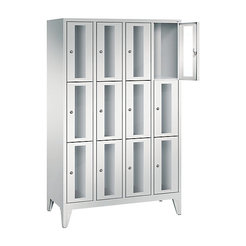 CP CLASSIC Fächerschrank, Fachhöhe 510 mm, mit Füßen, 12 Fächer, Breite 1190 mm Tür lichtgrau