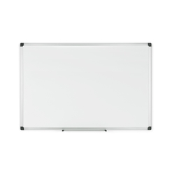 BI-OFFICE MA3807170 - Magnetisches Whiteboard Maya mit Aluminiumrahmen, lackierter Stahl, 120x120 cm, Weiß