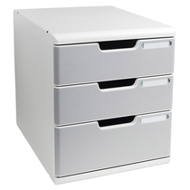 EXACOMPTA Büroboxen Modulo System 2 A4/325041D, lichtgrau/steingrau, DIN A4+