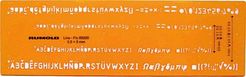 RUMOLD Schriftschablone für Fineliner/89200 245x75x1 mm orange/transparent
