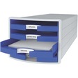 Han Schubladenbox IMPULS, DIN A4/C4, 4 offene Schubladen, blau