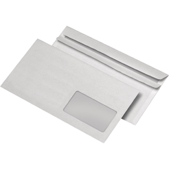MAILmedia® Briefumschlag, mit Fenster rechts, selbstklebend, DL, 220 x 110 mm, 80 g/m², weiß (1.000 Stück)