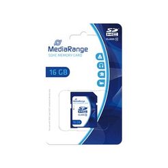 MediaRange Speicherkarte SDHC/MR963 16GB Geschwindigkeit Klasse 10 blau