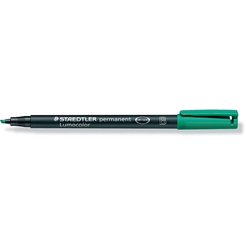 STAEDTLER® OH-Stift, Lumocolor® 314, B, nachfüllbar, permanent, Keilspitze, 1 - 2,5 mm, Schaftfarbe: schwarz, Schreibfarbe: grün (10 Stück)