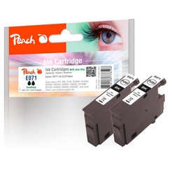 Peach Doppelpack Tintenpatronen schwarz kompatibel zu Epson T0711