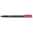 STAEDTLER® OH-Stift, Lumocolor® 314, B, nachfüllbar, permanent, Keilspitze, 1 - 2,5 mm, Schaftfarbe: schwarz, Schreibfarbe: rot (10 Stück)