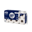 TORK® Toilettenpapier Advanced, Tissue, 2lagig, auf Rolle, 250 Blatt, 8 x 8 Rollen, 9,4 x 12 cm, weiß (64 Rollen)