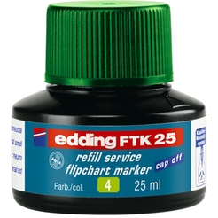 edding® Nachfülltusche FTK 25, für: Flipchartmarker, Schreibfarbe: grün (25 ml)
