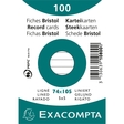 EXACOMPTA Karteikarte, liniert, A7, Karton, 205 g/m², weiß (100 Stück)