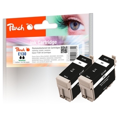 Peach Doppelpack Tintenpatronen schwarz kompatibel zu Epson T1301