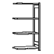 Steckregal AR 150 kg 2000x1000x800mm 5Böd verzinkt