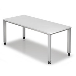 office akktiv RENATUS Schreibtisch - 4-Fuß-Gestell, Breite 1800 mm - weiß