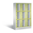 CP CLASSIC Fächerschrank, Fachhöhe 510 mm, mit Sockel, 9 Fächer, Breite 1200 mm Tür viridingrün