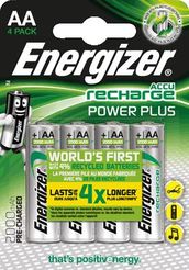 Energizer® Akkus PowerPlus/E300626700 Zylinder Mignon AA HR6 Inh. 4 Stk