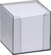 folia Zettelbox glasklar/9900, glasklar, 95x95x95mm