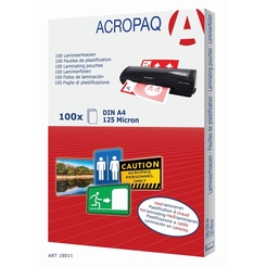 ACROPAQ Laminierfolien 100 x A4 125mic