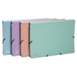 Fächermappe mehrfarbig aus Karton, 12 Fächer, Serie Aquarel - 34x24,5cm - Farben sortiert