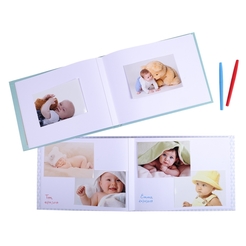 EXACOMPTA 11233E - Fotobuch Baby 30 Seiten weiß 28,5x22 cm