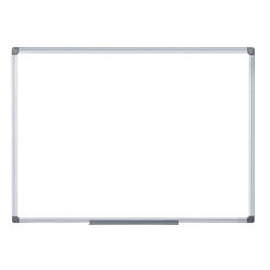 BI-OFFICE MA3815170 - Magnetisches Whiteboard Maya mit Aluminiumrahmen und Stahlrückseite, 120x120 cm, lackierter Stahl, Weiß