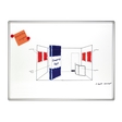 Magnetische Schreibtafel -  180 cm x, 120 cm, weiß, Wandmontage