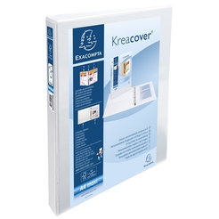 EXACOMPTA Präsentationsringbuch KreaCover A4+/51841E, weiß, 320x265mm