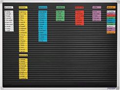 magnetoplan® Streifenstecktafel /1245001, 80 x 61,8 cm, 48 Bahnen, anthrazit