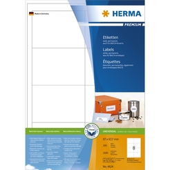 HERMA PREMIUM A4 Etiketten 200 Blatt / Packung