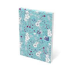 OXFORD ForMe Floral Softcover Notizblock, A6, 80 Blatt, 90g/m², mit Perforation, liniert 6 mm