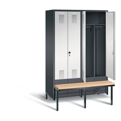 C+P Schwarz-Weiss-Spind Evolo, H1850xB1190xT815mm