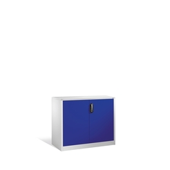 CP ACURADO Akten-Sideboard, 2 Ordnerhöhen, HxBxT 1000 x 1200 x 500 mm lichtgrau / lapisblau
