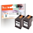 Peach Doppelpack Druckköpfe schwarz kompatibel zu HP No. 301, CH561EE