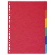 EXACOMPTA Forever Recycling-Ktn Register 220g/2006E A4 kräft.Farben+farbig Tabs