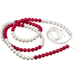 LINEX Arithmetik-Schnur mit 100 Perlen in rot und weiß, erweiterbar