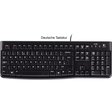 Logitech® Tastatur Keyboard K120, QWERTZ, USB, schwarz