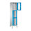 CP CLASSIC Fächerschrank, Fachhöhe 510 mm, mit Füßen, 3 Fächer, Breite 420 mm Tür lichtblau