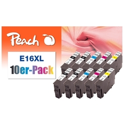 Peach 10er-Pack Tintenpatronen, kompatibel zu Epson No. 16XL