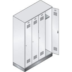 Garderobenschrank 7035/50101800x1190x500mm 8020-40 7035/5010