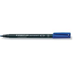 STAEDTLER® OH-Stift, Lumocolor® 314, B, nachfüllbar, permanent, Keilspitze, 1 - 2,5 mm, Schaftfarbe: schwarz, Schreibfarbe: blau (10 Stück)