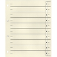 Wekre Trennblatt, Karton (RC), 1 - 0, 4fach Lochung, geöst, A4, chamois (100 Stück)
