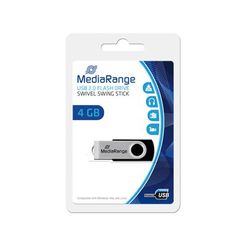 MediaRange USB-Stick 2.0/MR907 4GB schwarz-silber