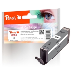 Peach Tintenpatrone grau kompatibel zu Canon CLI-551gy