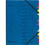 Ordnungsmappe, Fächermappe Karton, 12 Fächer, blau,