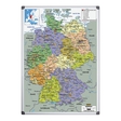 BI-OFFICE MAP0101002 - Deutschlandkarte mit Aluminiumrahmen, lackierter Stahl, magnetisch, 120x90 cm