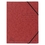Eckspannmappe mit Gummizug, ohne Klappen, Colorspan-Karton 355g/m2, A4 - Rot