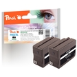 Peach Doppelpack Tintenpatrone schwarz HC kompatibel zu HP No. 932XL, CN053AE