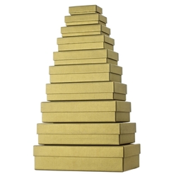 Stewo Geschenkkarton - 10 tlg., flach, gold