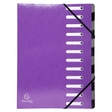 EXACOMPTA Ordnungsmappe Iderama A4/53926E 240 x 320mm violett 12-teilig 600 g/m²