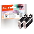 Peach Doppelpack Tintenpatronen schwarz kompatibel zu Epson T0791*2