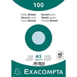 EXACOMPTA Karteikarte, liniert, A5, Karton, 205 g/m², blau (100 Stück)